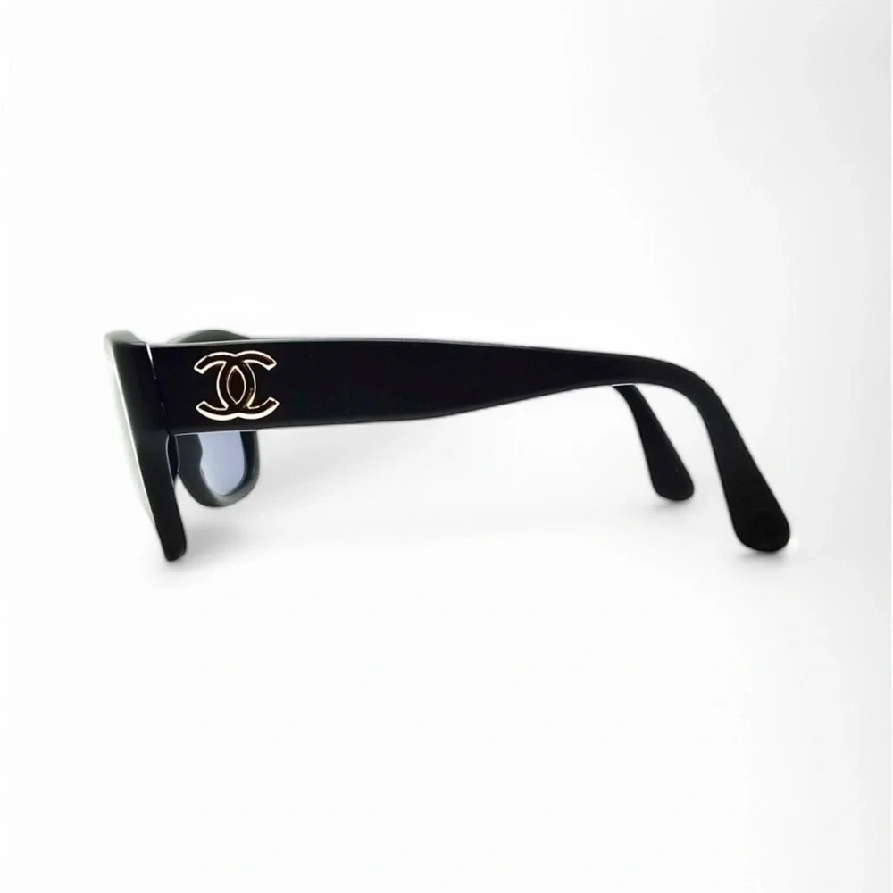 CHANEL Black CC Square Frame Sunglasses